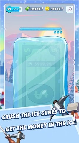 Tap Money: Crush Ice Cube